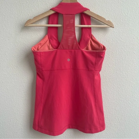 LULULEMON Flash Hot Pink Scoop Neck Racerback Workout Athletic Tank Top - Picture 6 of 11